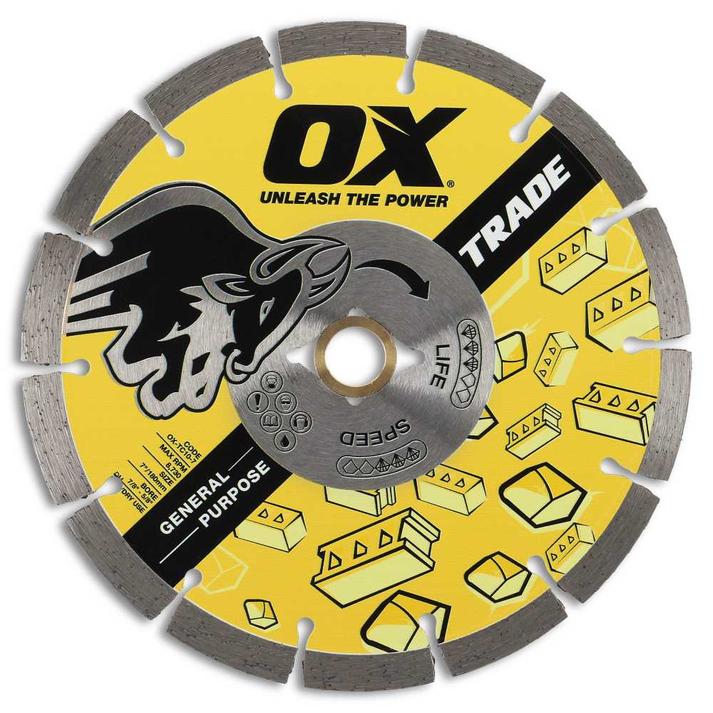 OX Premium Concrete and General Purpose Diamond Blade - 7-Inch