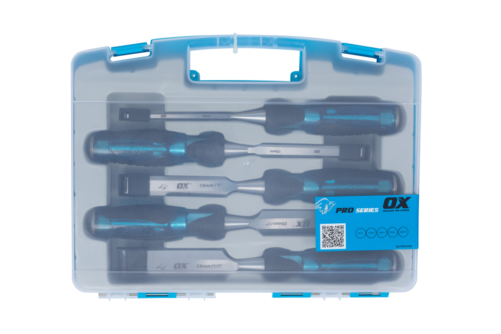 OX Pro 5 piece Wood Chisel Set - Image 3
