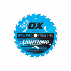 OX Pro Lightning 165mm (6-1/2-Inch) Circular Saw Blade | 24-Tooth