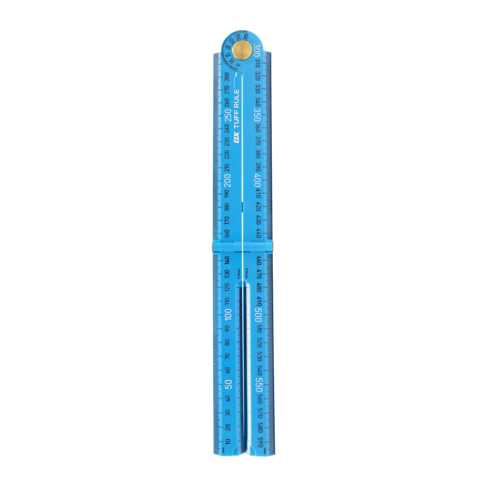 OX Pro Tuff Règle Pliante En Plastique ABS Noir 600 Mm