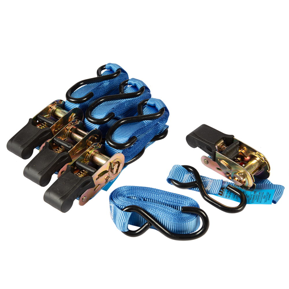 OX Trade Ratchet Tie Downs - 25mm Wide 250kgLC