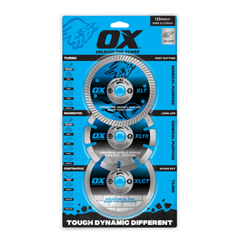 OX Trade XL-10 Segmented Diamond Blade - General Purpose - 5" 3PACK
