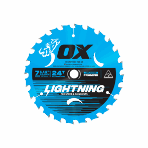OX Pro Lightning 184mm (7-1/4-Inch) 24-Tooth Circular Saw Blade| 10 Pack Bulk Value