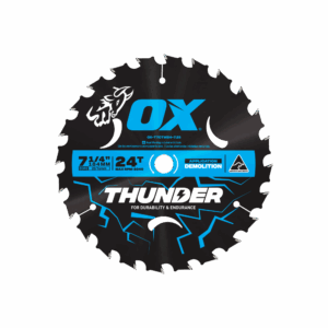 OX Pro Thunder 184mm (7-1/4-Inch) Circular Saw Blade | 24-Tooth